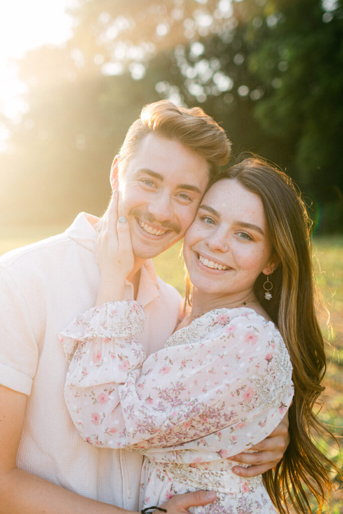 Golden hour engagement session