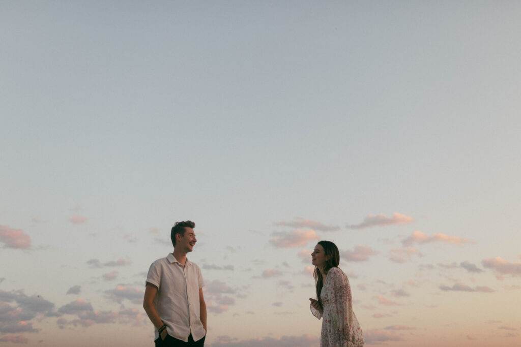 Blue hour engagement session