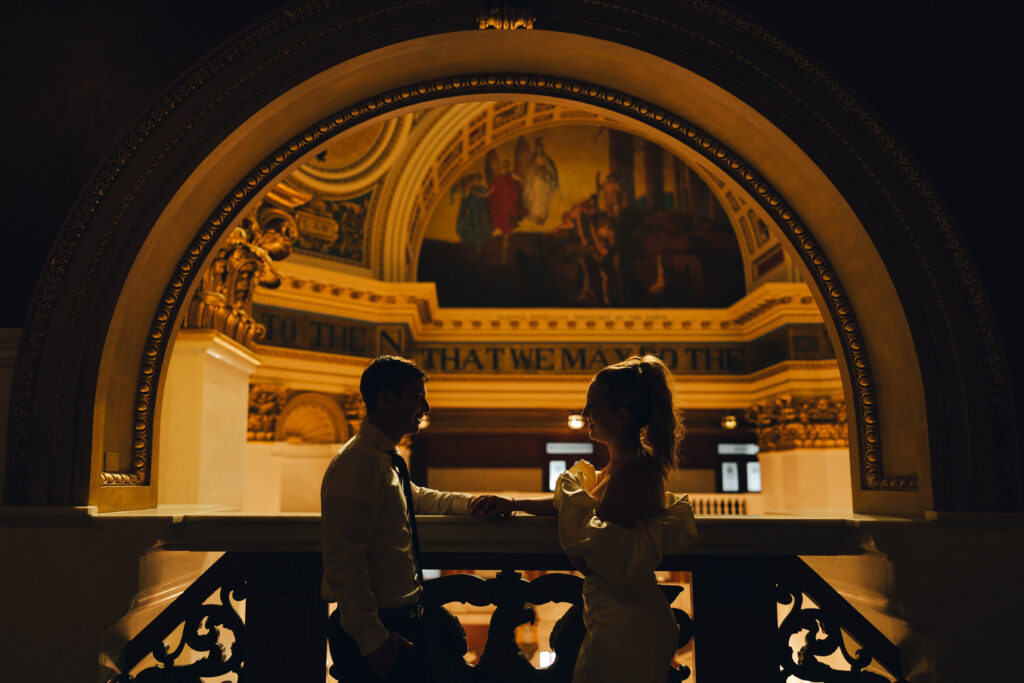 Pennsylvania capitol building engagement photos