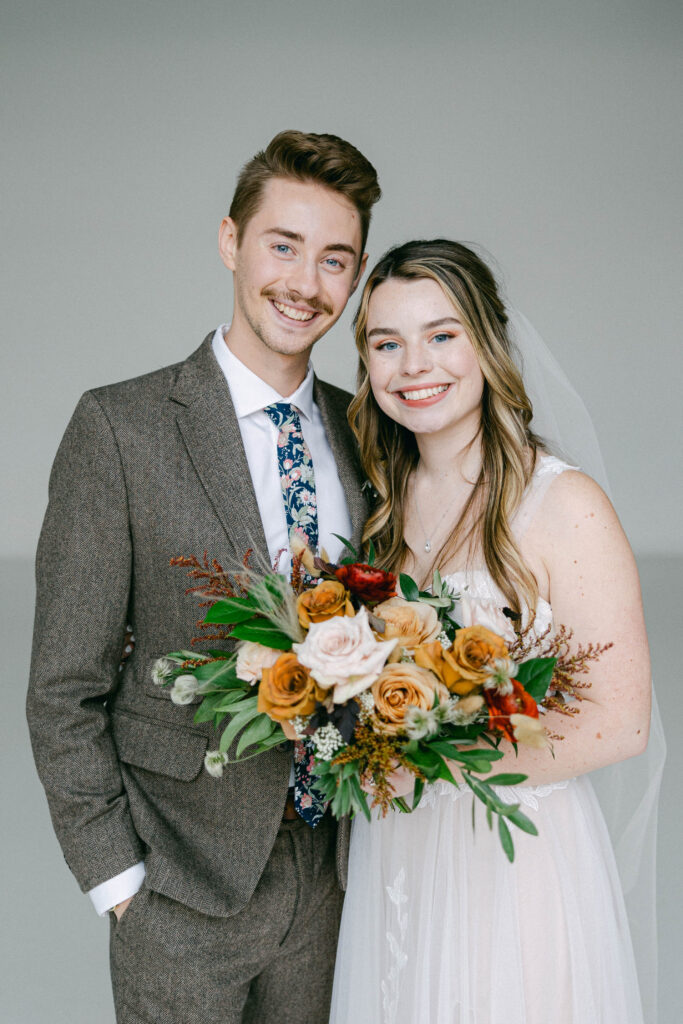 wedding portraits in studio