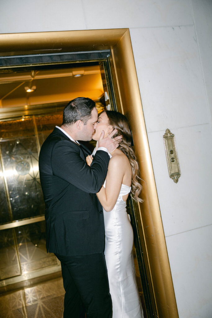 elevator photoshoot direct flash engagement photos