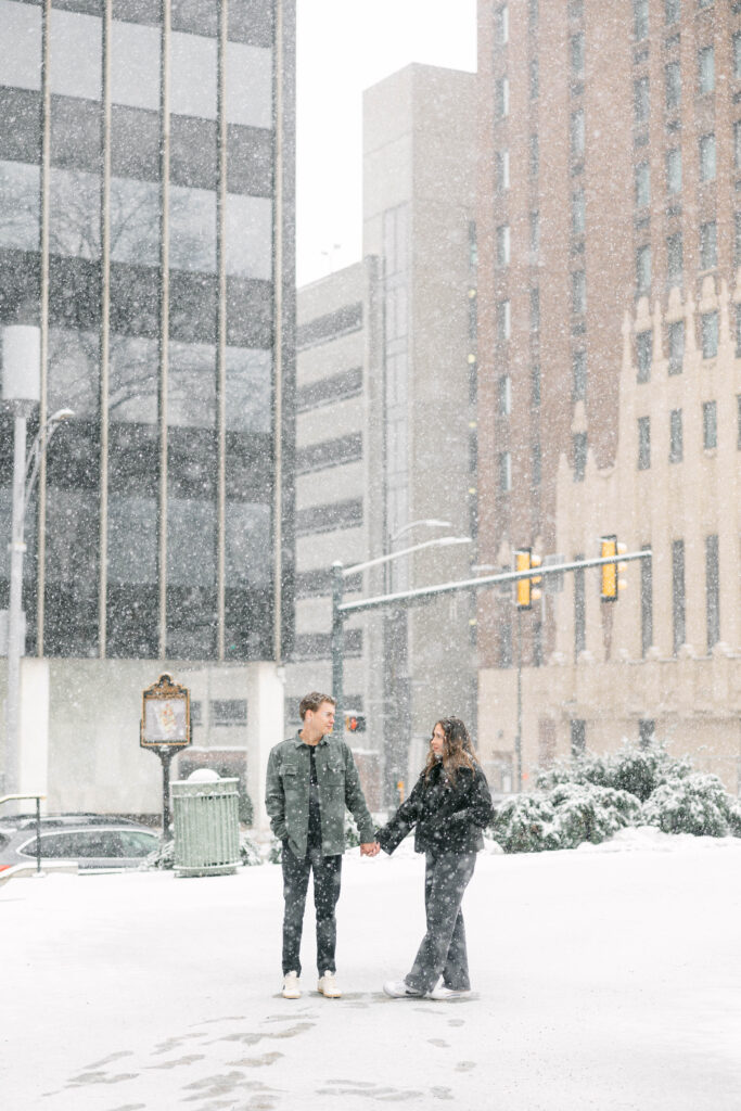 downtown city engagement session